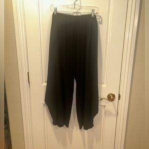Essentials Black Wide Leg Triangle Bottom Pants Size Large